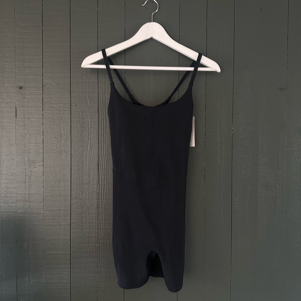 NWT All in Motion Black Brushed Sculpt Short Bodysuit